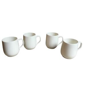 Set/4 Delta Airlines First Class Alessi Porcelain Tea Coffee Mugs Cups